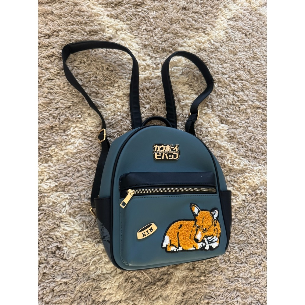 Cowboy Bebop Official Ein Corgi Mini Backpack Blue Spike Spiegel Ed Anime Bag
